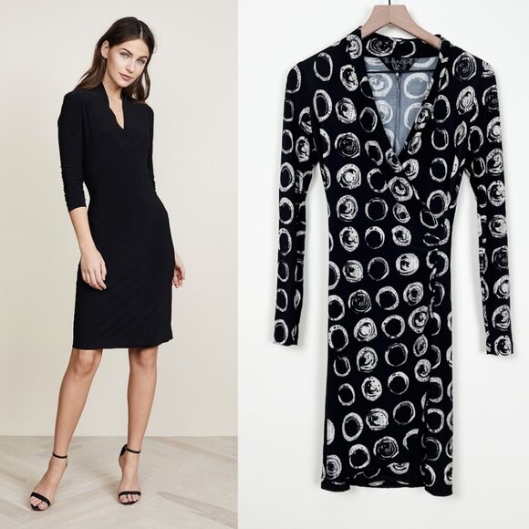 Rare Norma Kamali Kulture Bottle Bottoms Print Minimalist Work Office Midi Dress - Picture 1 of 12